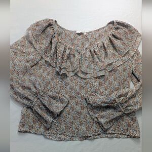 Floral Ruffle Women's Top